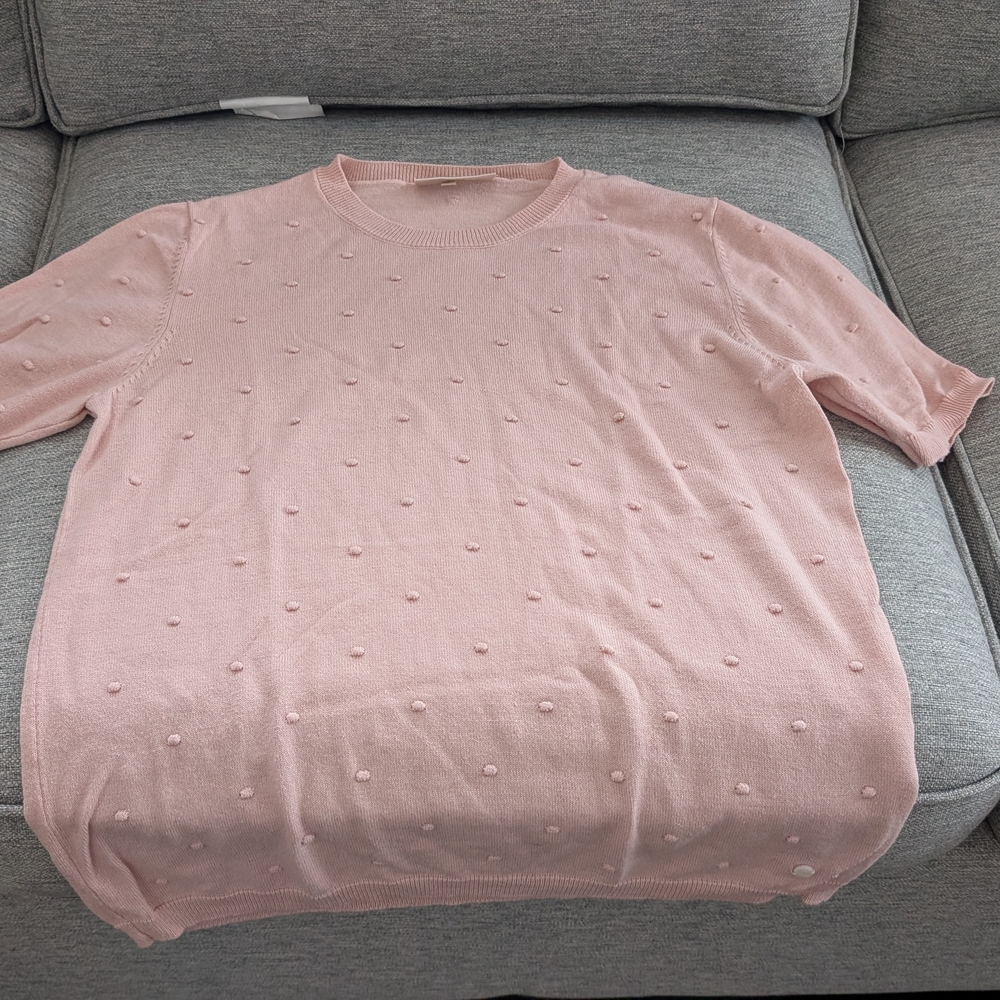 Pink Crew Neck Sweater